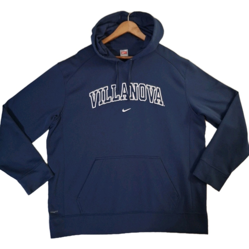 Vintage Y2K Nike Villanova Hoodie Men's XL Blue Sweatshirt Basketball Football